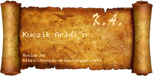 Kuczik Arián névjegykártya